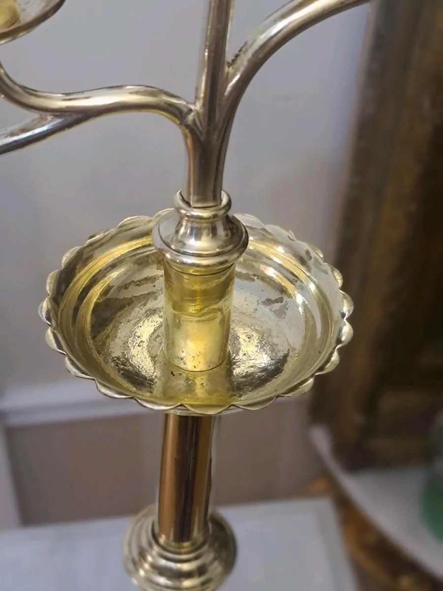 Antique Ecclesiastical Church candelabra POSTAGE A - Image 2