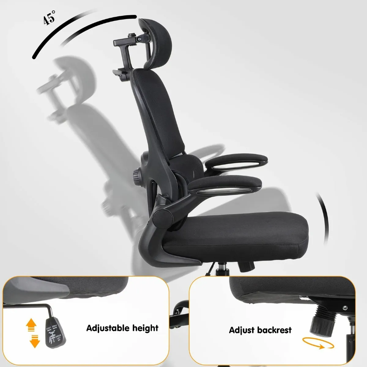 Adjustable Office Chair Ergonomic Mesh Swivel - Image 4