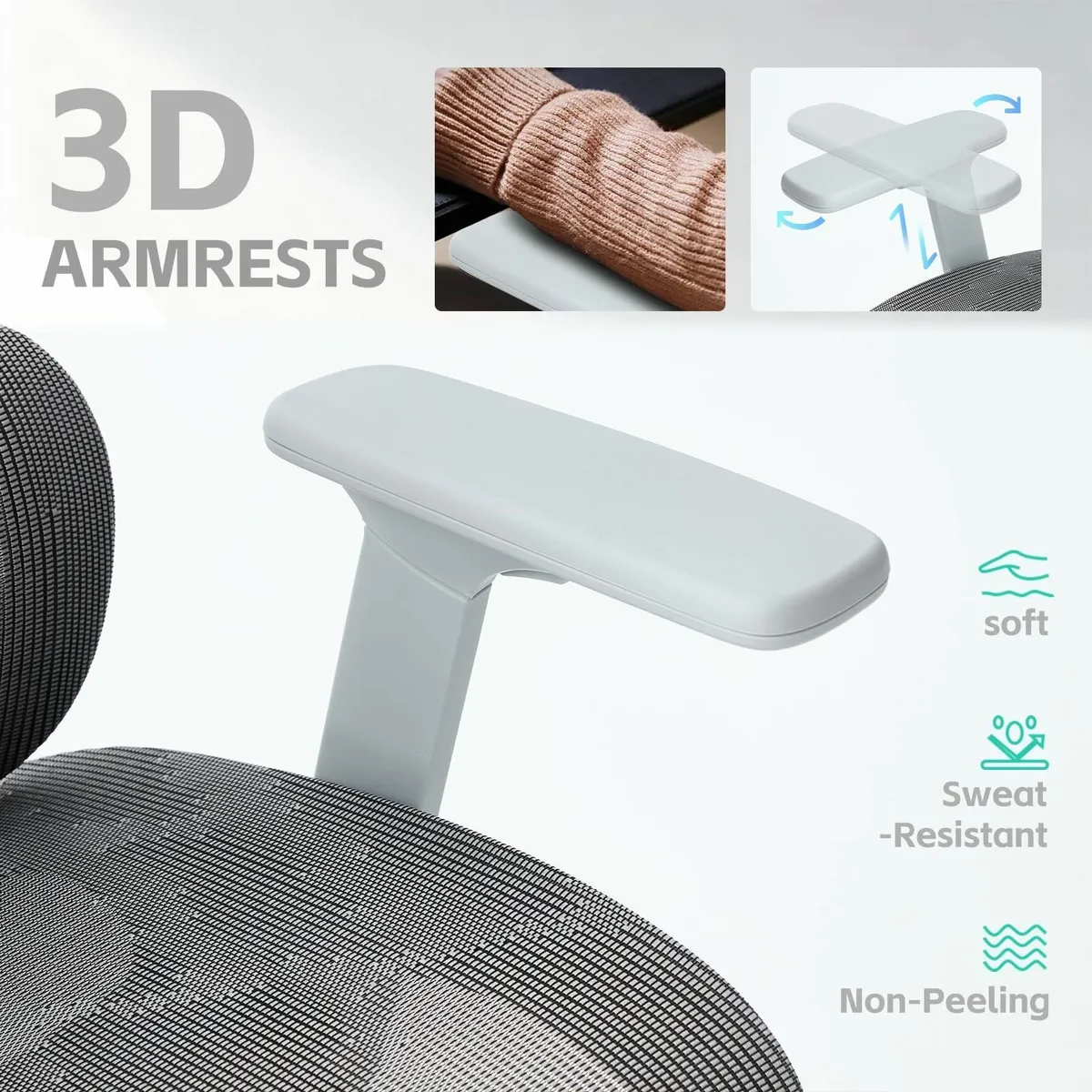 Ergonomic Office Chair Mesh Desk with Adjustable - Image 4