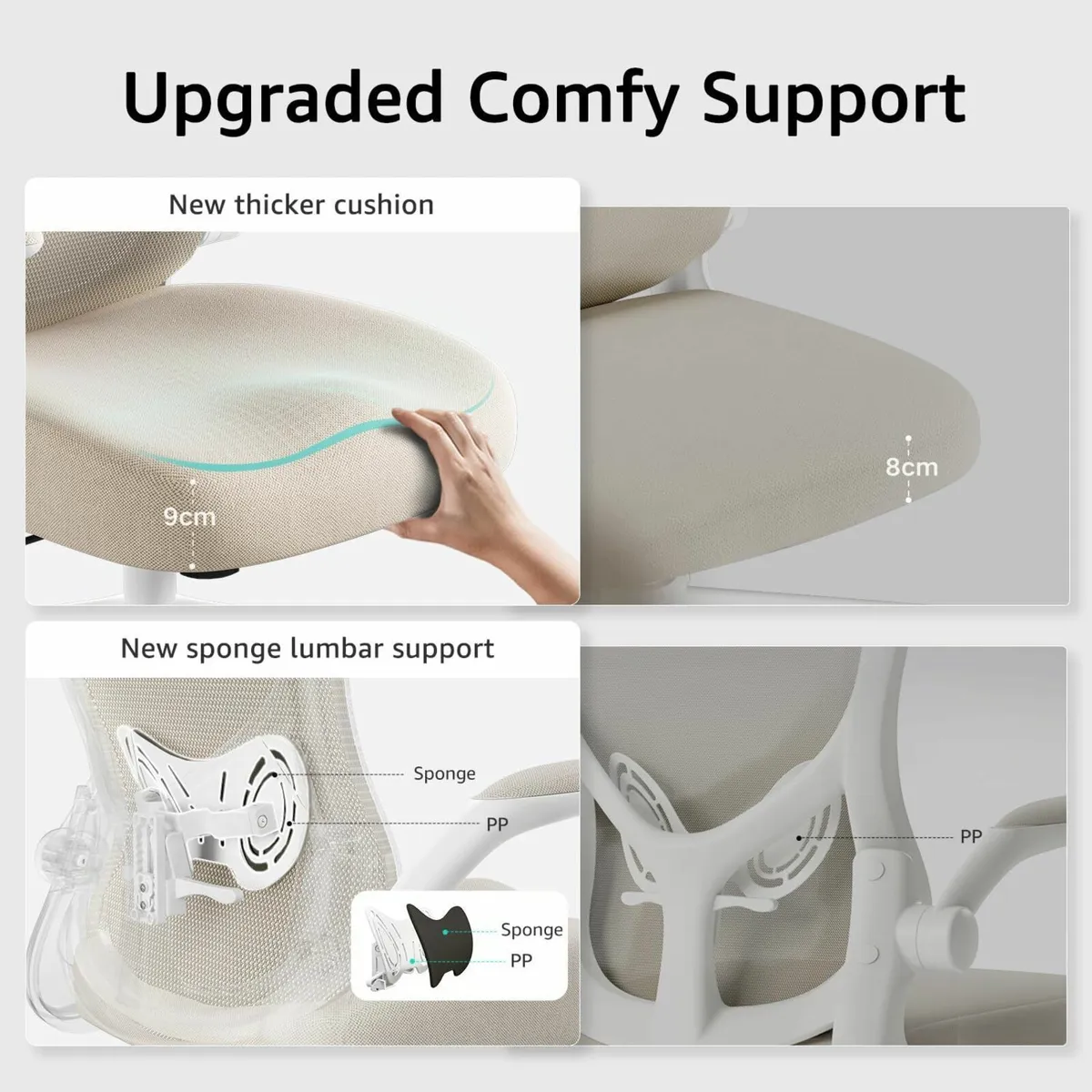 Ergonomic Desk Chair Computer Office with Flip-up - Image 4