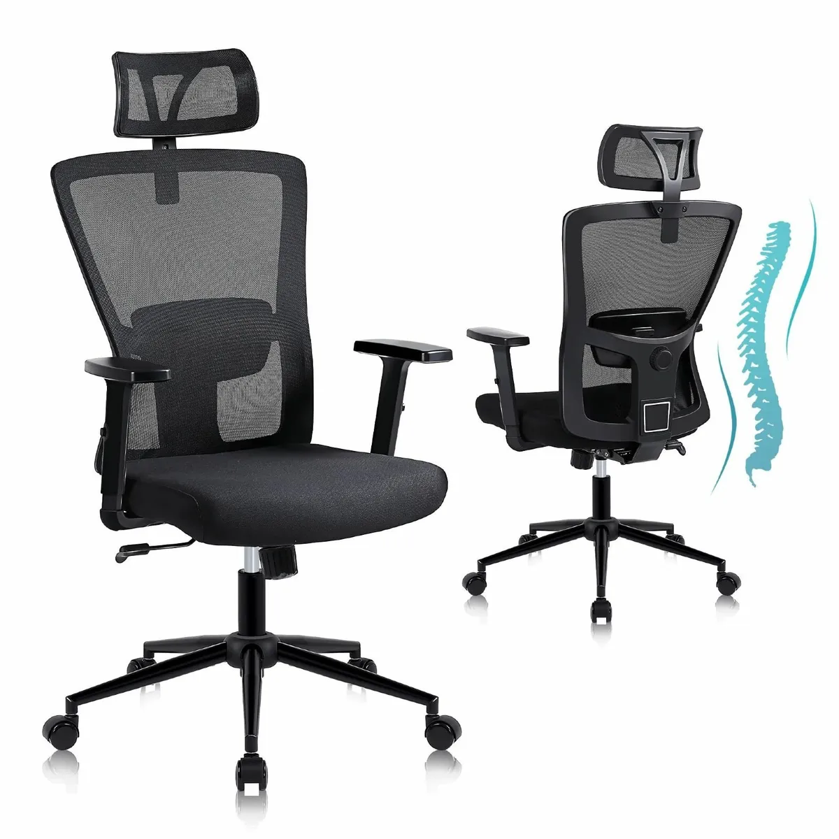 Ergonomic Office Chair Desk with Adjustable - Image 1