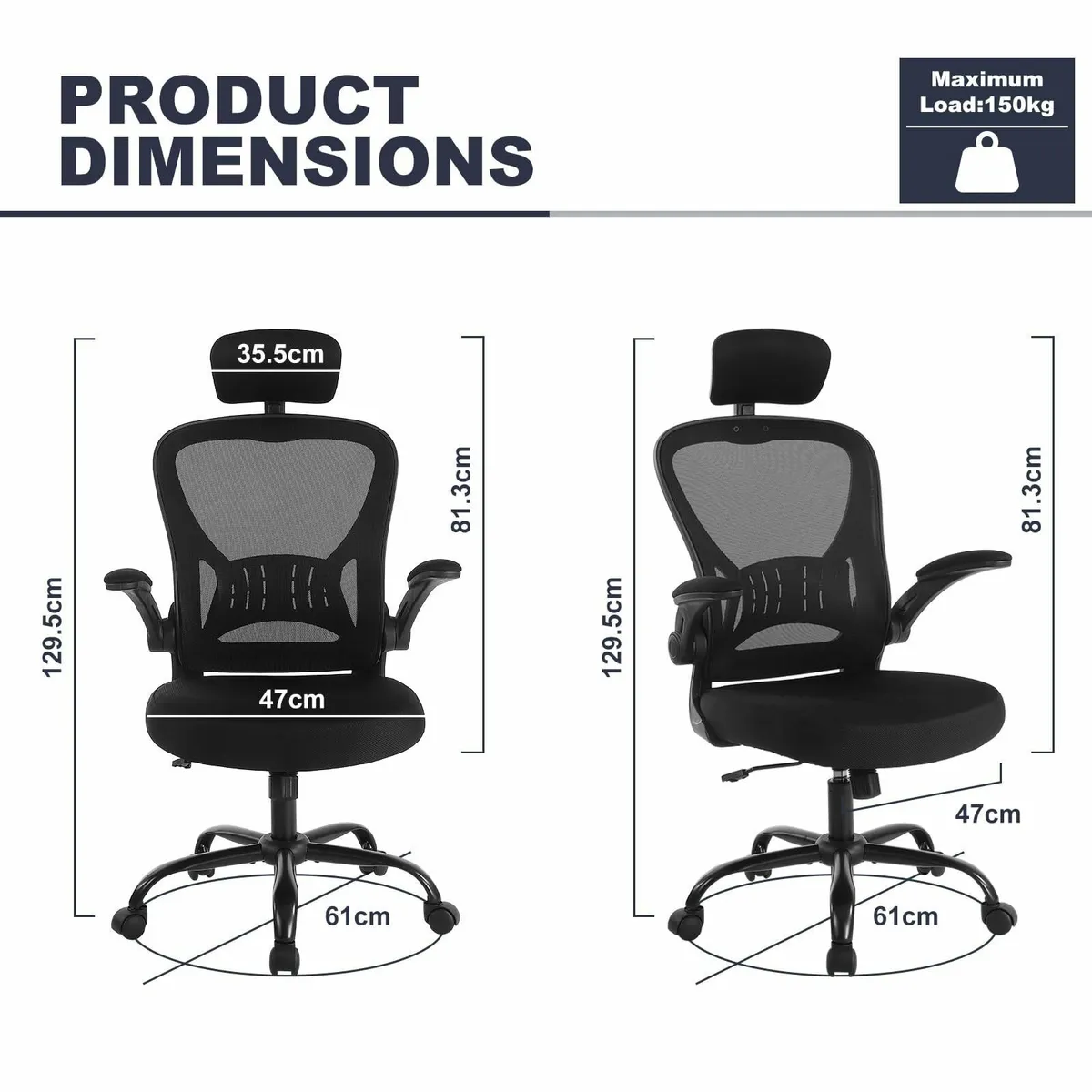 Office Chair Ergonomic Mesh Desk Comfort Adjustabl - Image 3