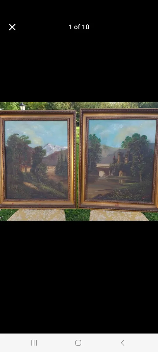 Antique oil on. Canvas paintings POSTAGE AVAILABLE - Image 2