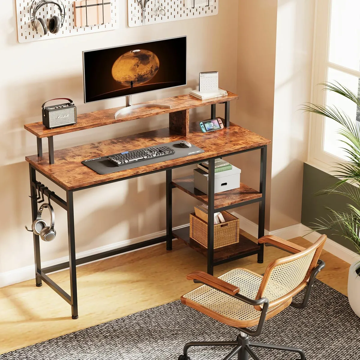 Computer Desk Home Office with Monitor Stand - Image 2