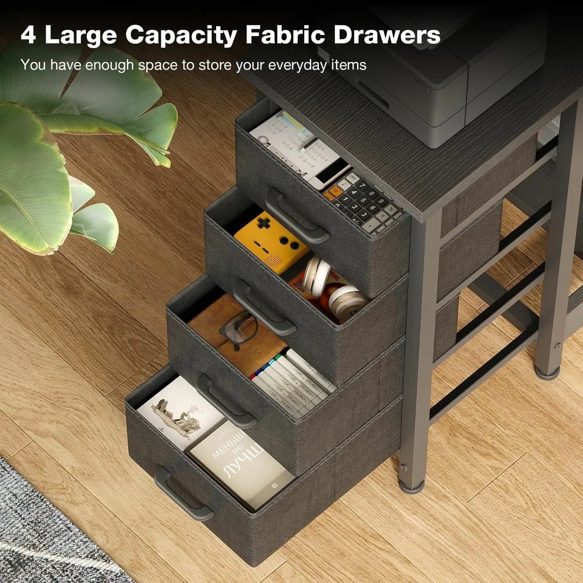 Computer Desk with Drawers 100x70 cm Corner for - Image 4