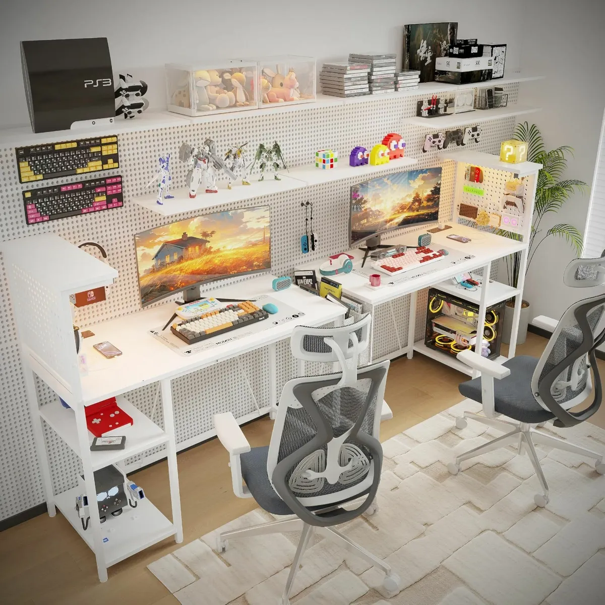 Gaming Desk 120 x 50 cm with Pegboard Power - Image 4