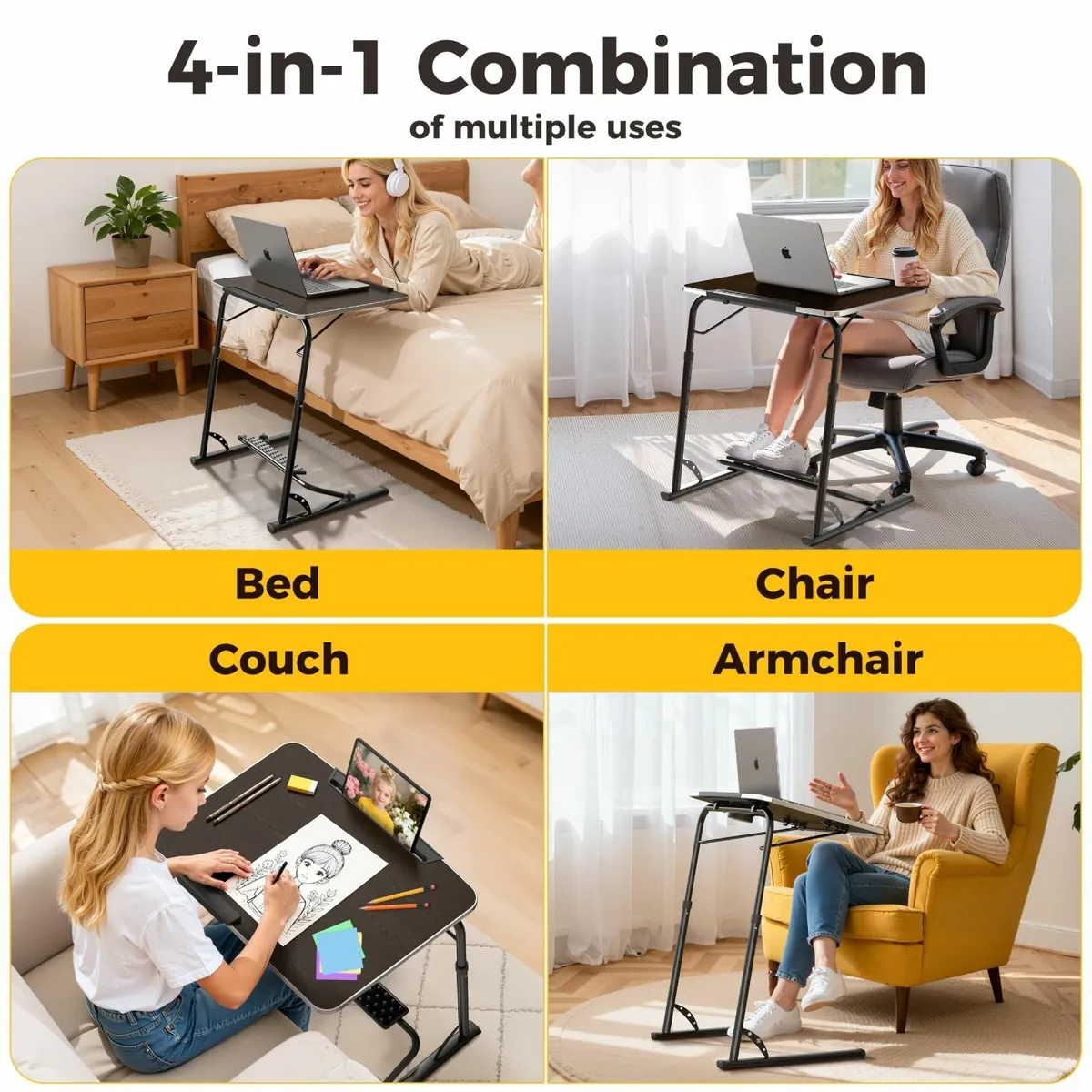 Folding Laptop Table for Sofa - Sturdy Portable - Image 4