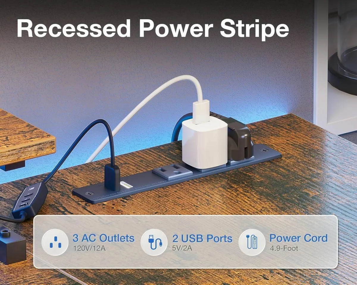 Computer Desk 80cm Gaming Desks with USB Charging - Image 3