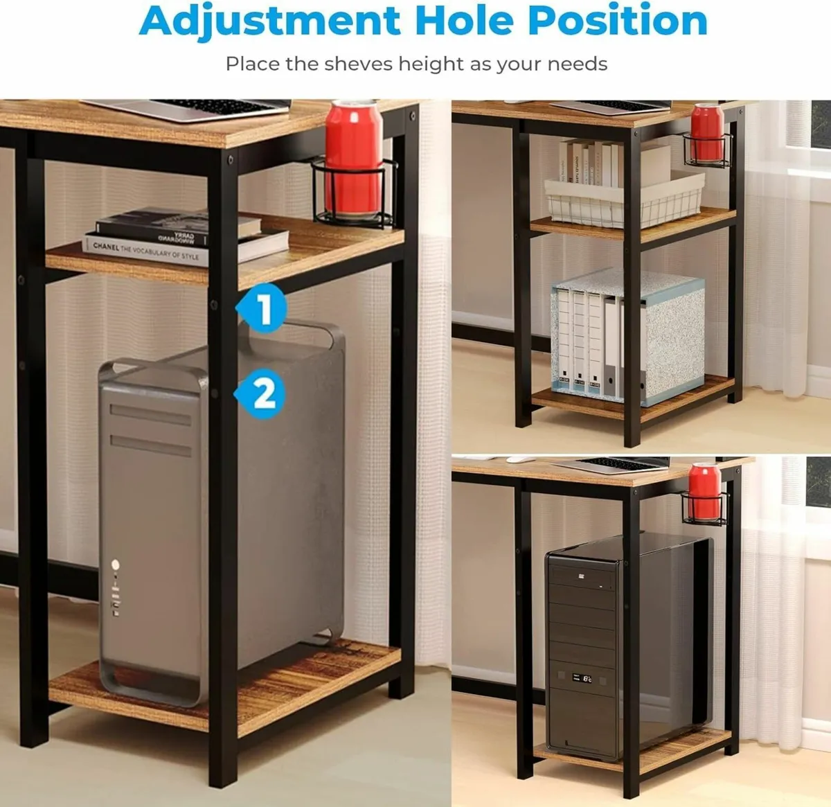 Computer Desk 80cm Gaming Desks with USB Charging - Image 4