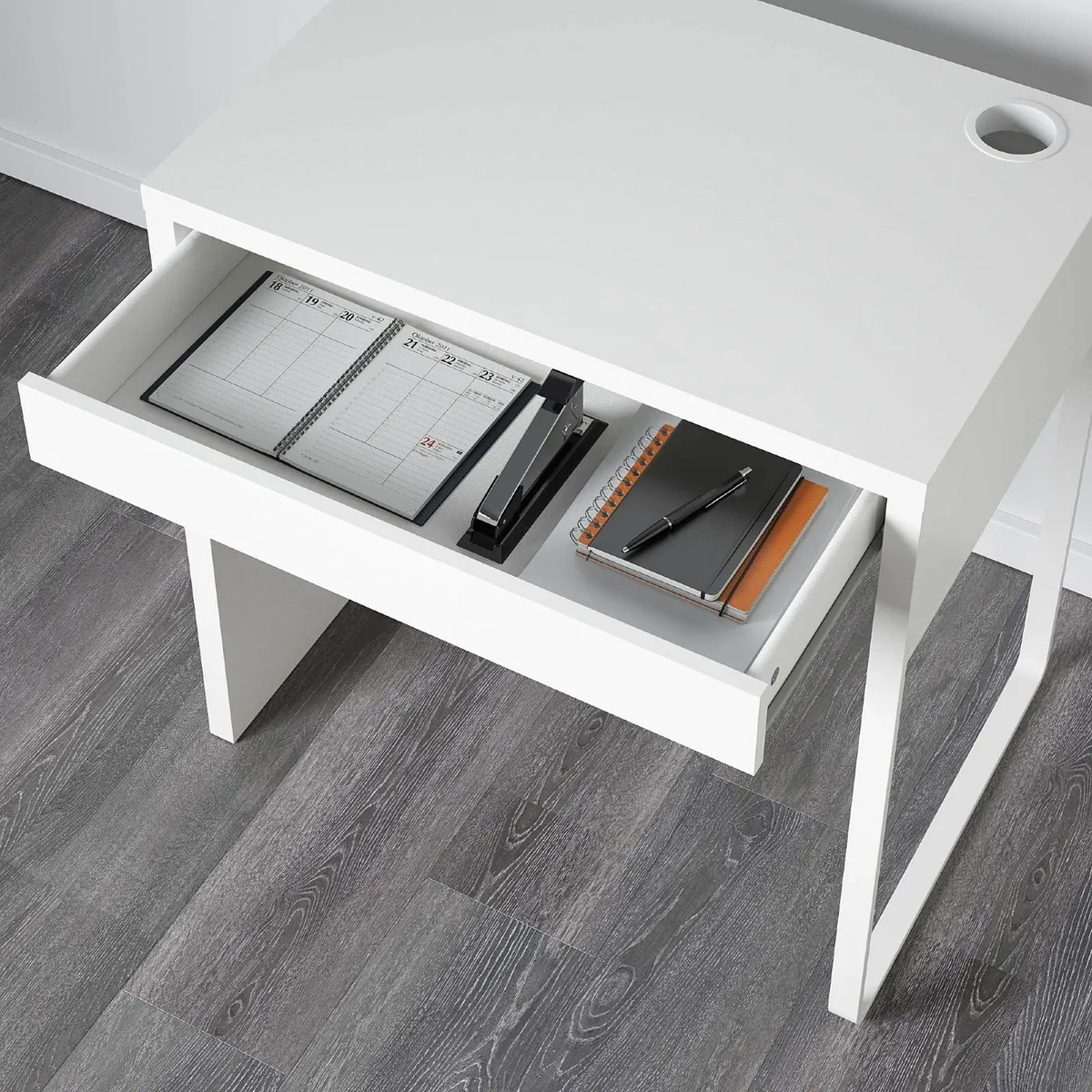 MICKE white Desk 73x50 cm - Image 4