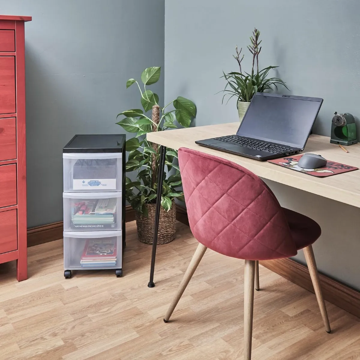 Plastic Drawers Storage Unit A4 Format 4 Wheels - Image 2