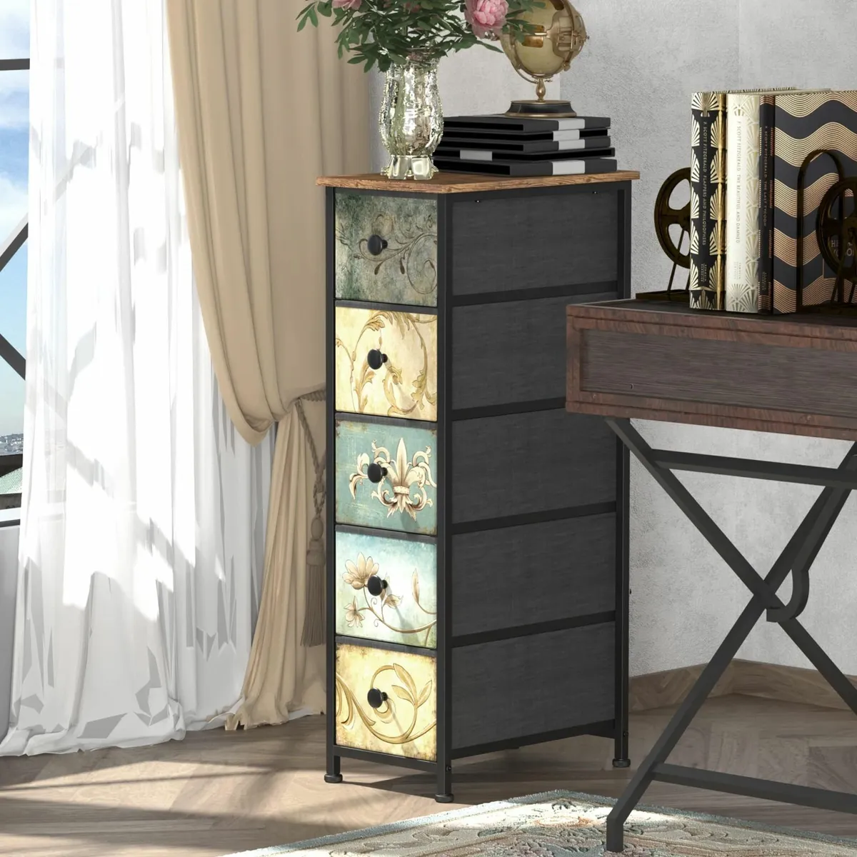 Chest of Drawers with 5 Drawer Narrow Dressers - Image 4