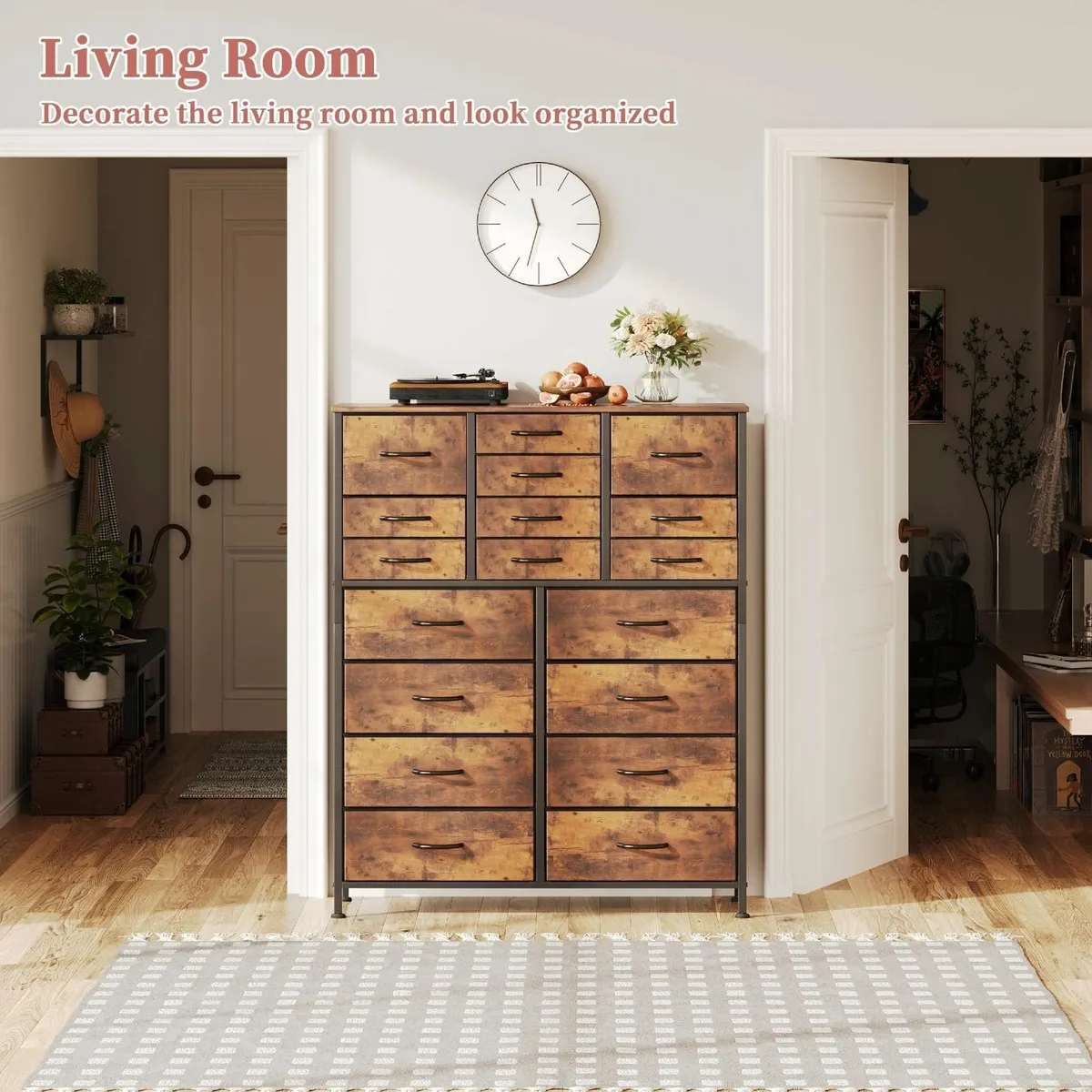 Chest of Drawers with 18 Drawers， Dressers Chests - Image 4