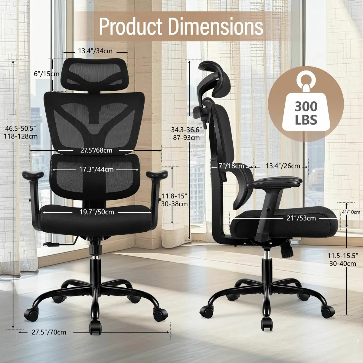 Ergonomic Office Chair Desk Breathable Mesh - Image 2