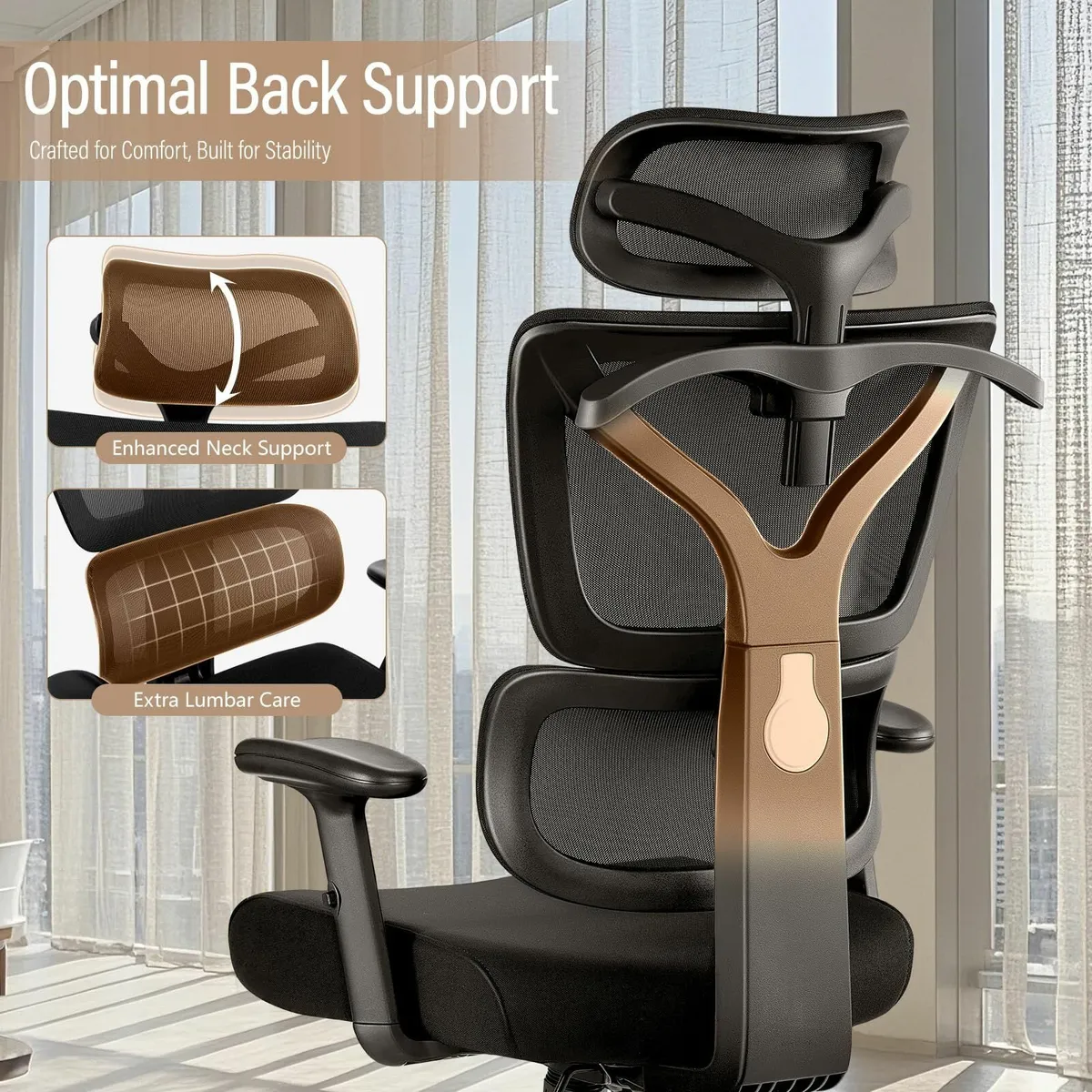 Ergonomic Office Chair Desk Breathable Mesh - Image 4