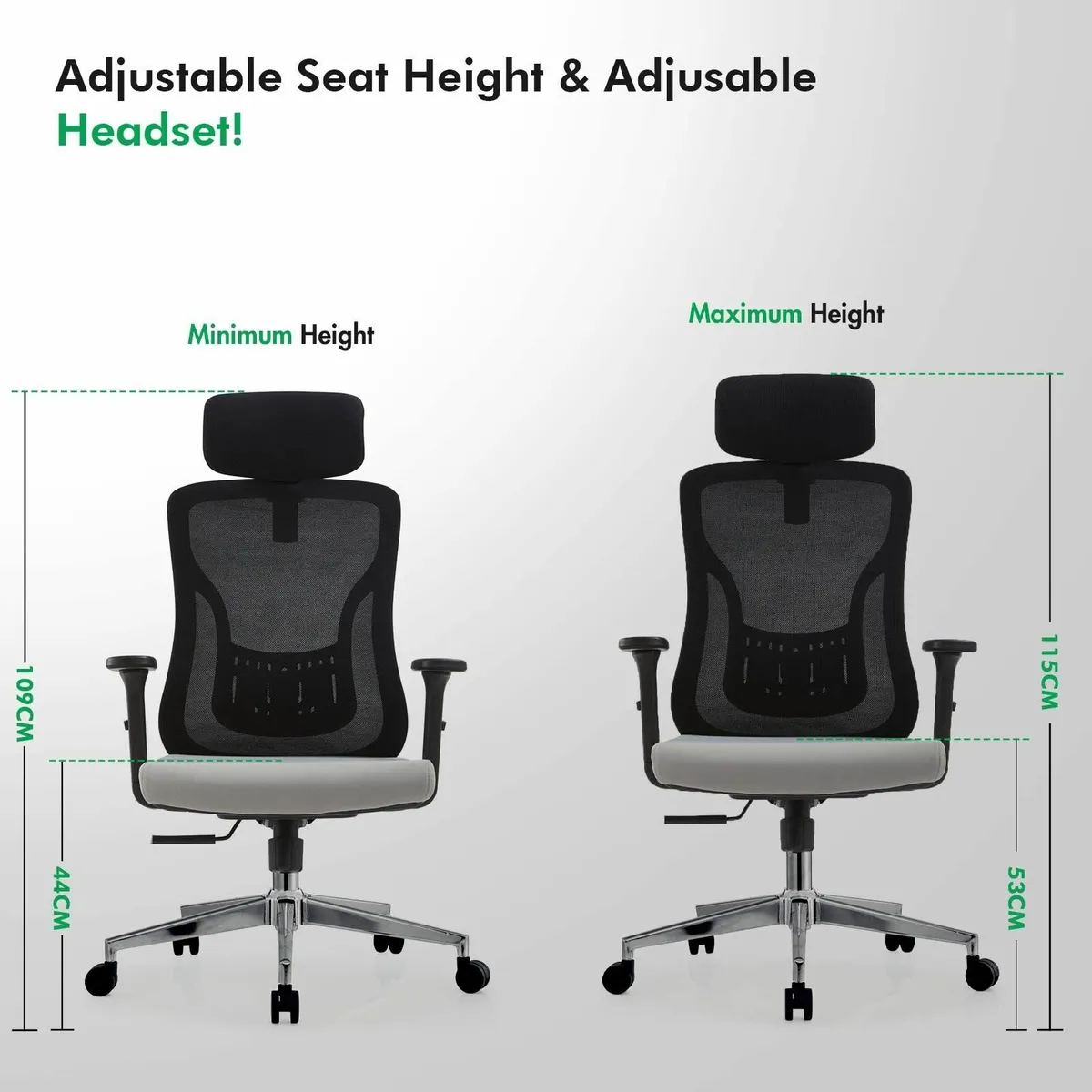 Ergonomic Desk Chair with Lumbar Support Office - Image 2