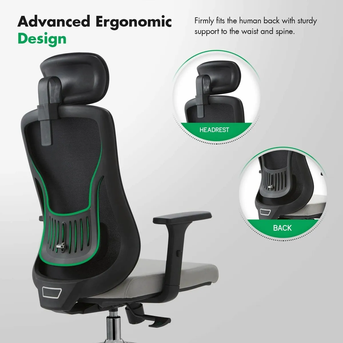 Ergonomic Desk Chair with Lumbar Support Office - Image 3