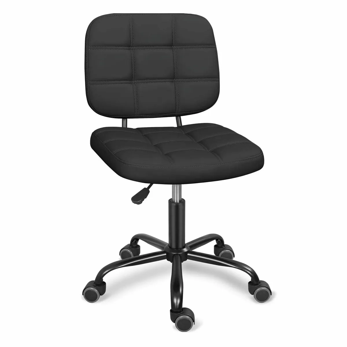 Armless Home Office Desk Chair with Wheels Modern - Image 1