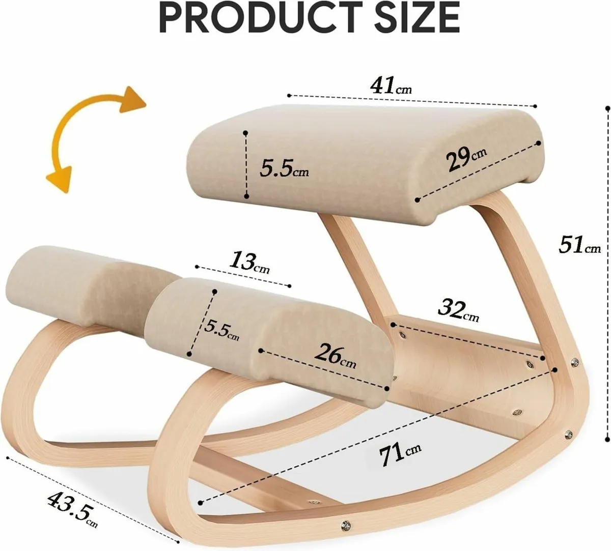 Ergonomic Kneeling Chair Posture Stool for Home - Image 3