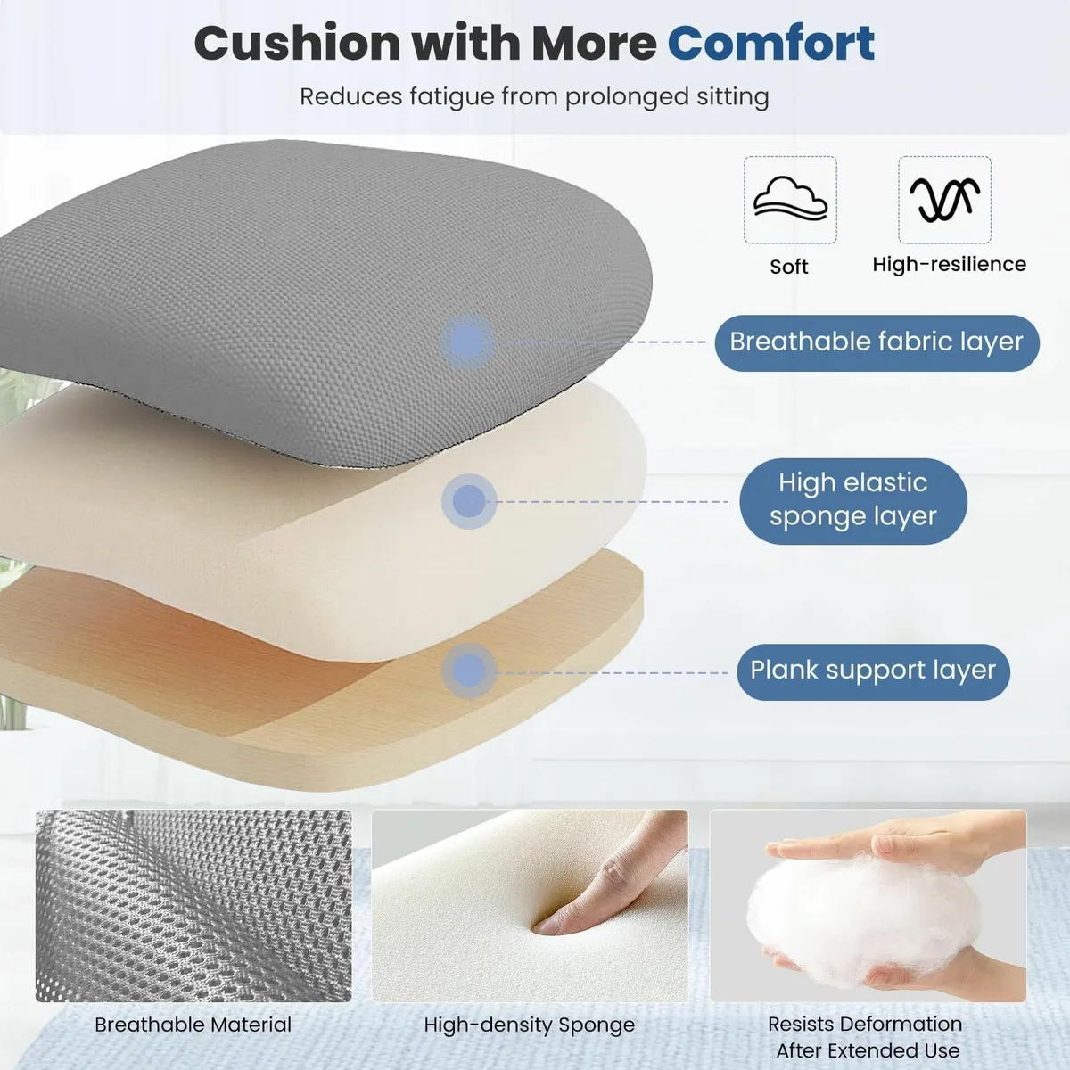 Ergonomic Office Chair Mesh Desk with Lumbar - Image 4