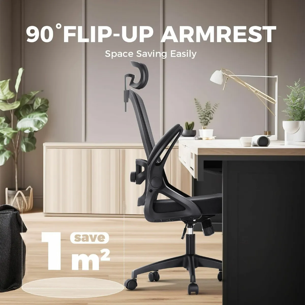 Ergonomic Office Chair Breathable Mesh Desk with - Image 3