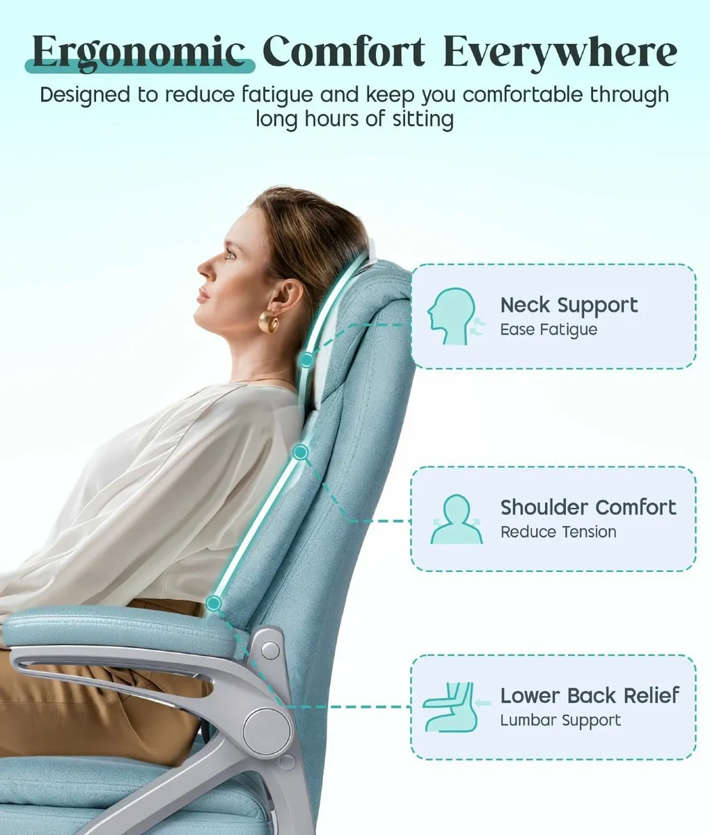 Executive Office Chair Ergonomic Desk with Padded - Image 4