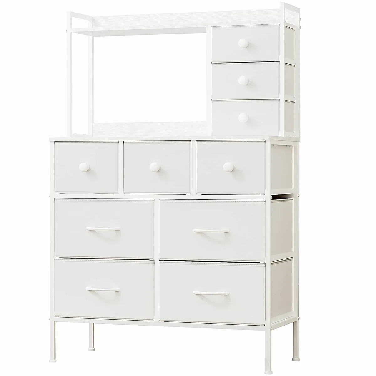 White Chest of Drawers Bedroom 10 Cabinet Large - Image 1