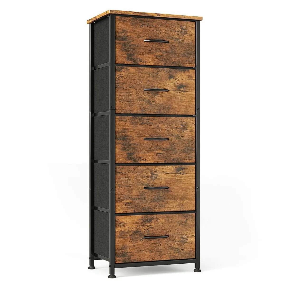 Chest of Drawers 5 Drawer Tall Dresser Fabric for - Image 1