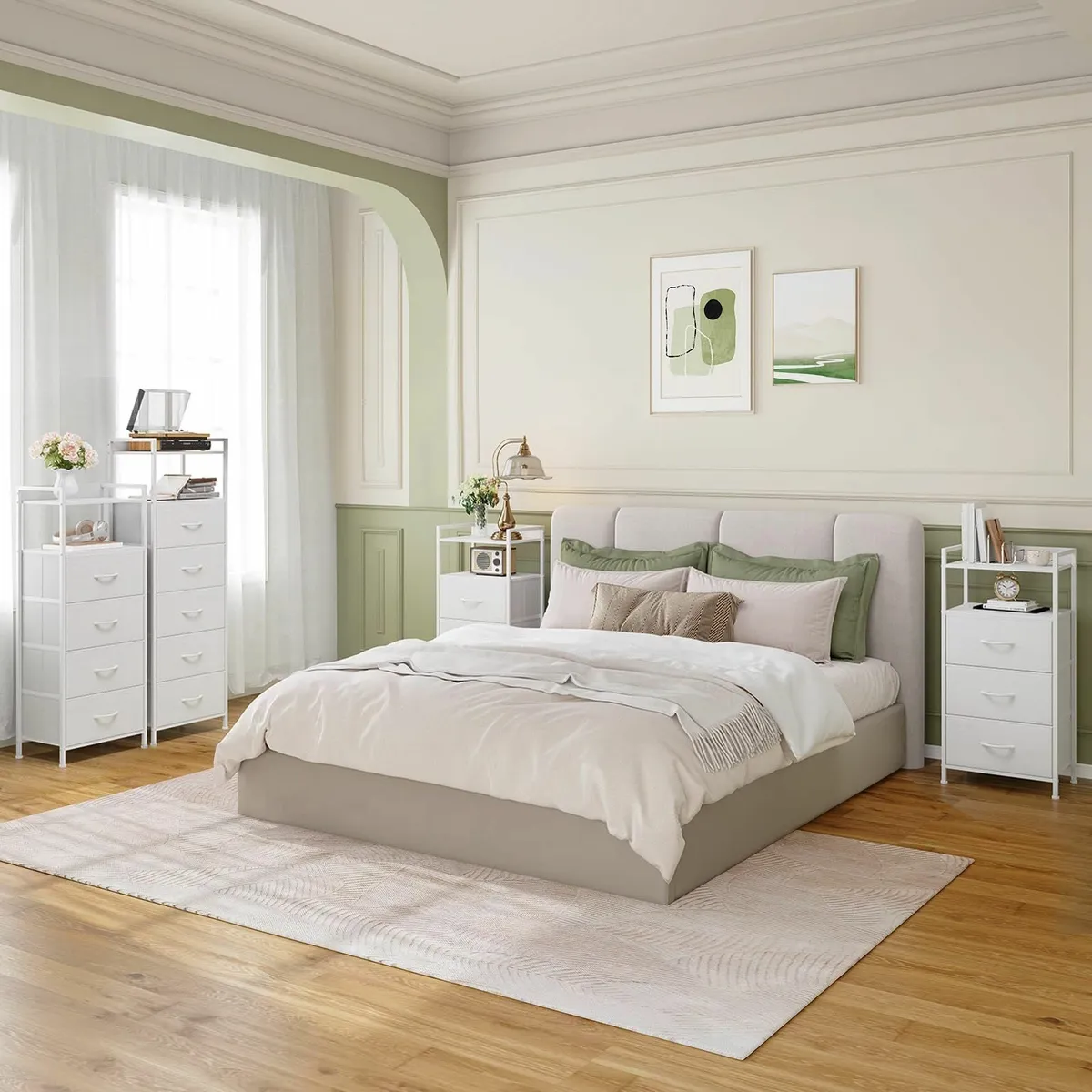 Tall Chest of Drawers for Bedroom with 5 Storage - Image 2