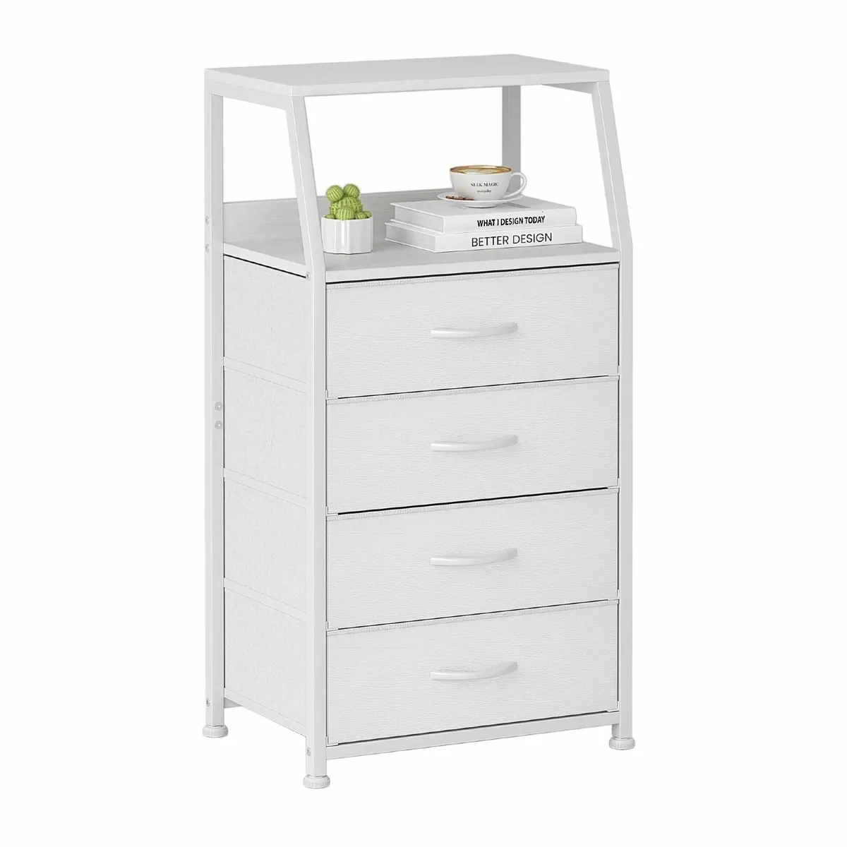 Fabric Dressers 33.4 Tall Chest of Drawers with - Image 1