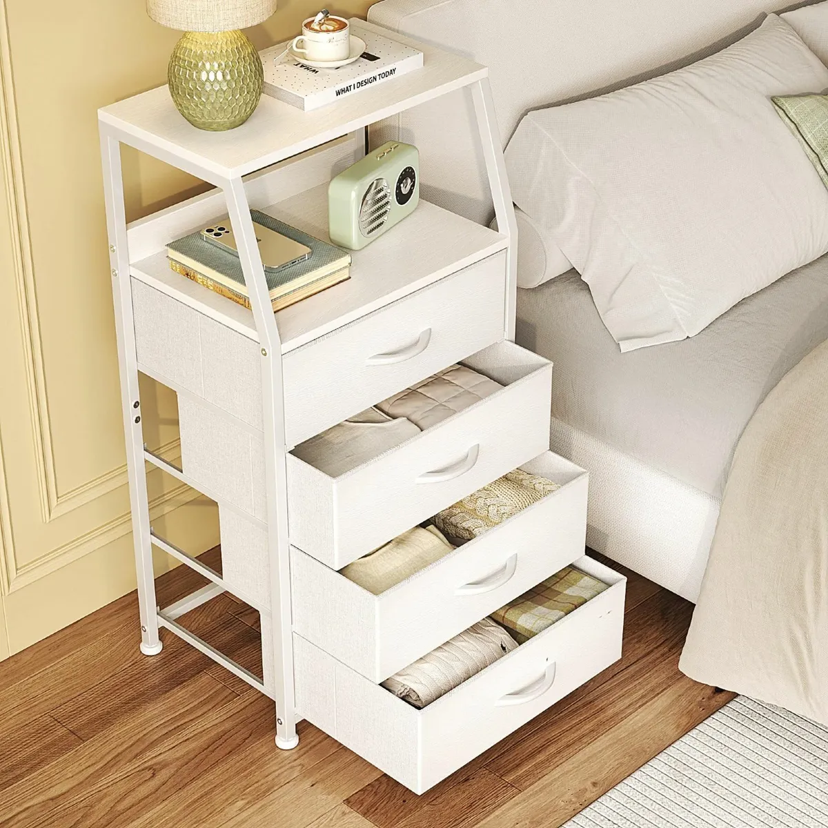 Fabric Dressers 33.4 Tall Chest of Drawers with - Image 2