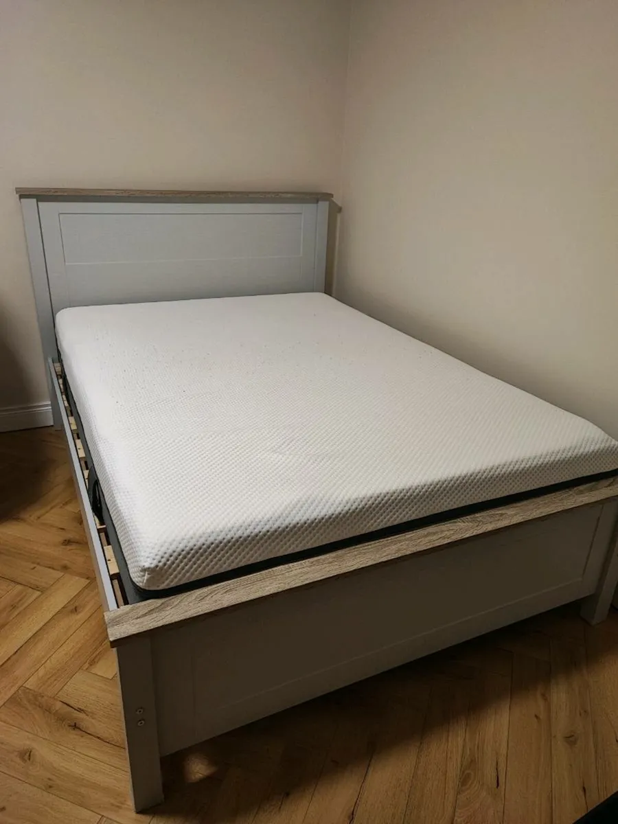 Sturdy double bed and mattress excellent condition - Image 1