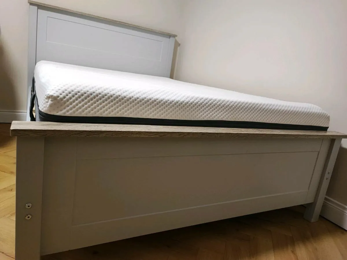 Sturdy double bed and mattress excellent condition - Image 2
