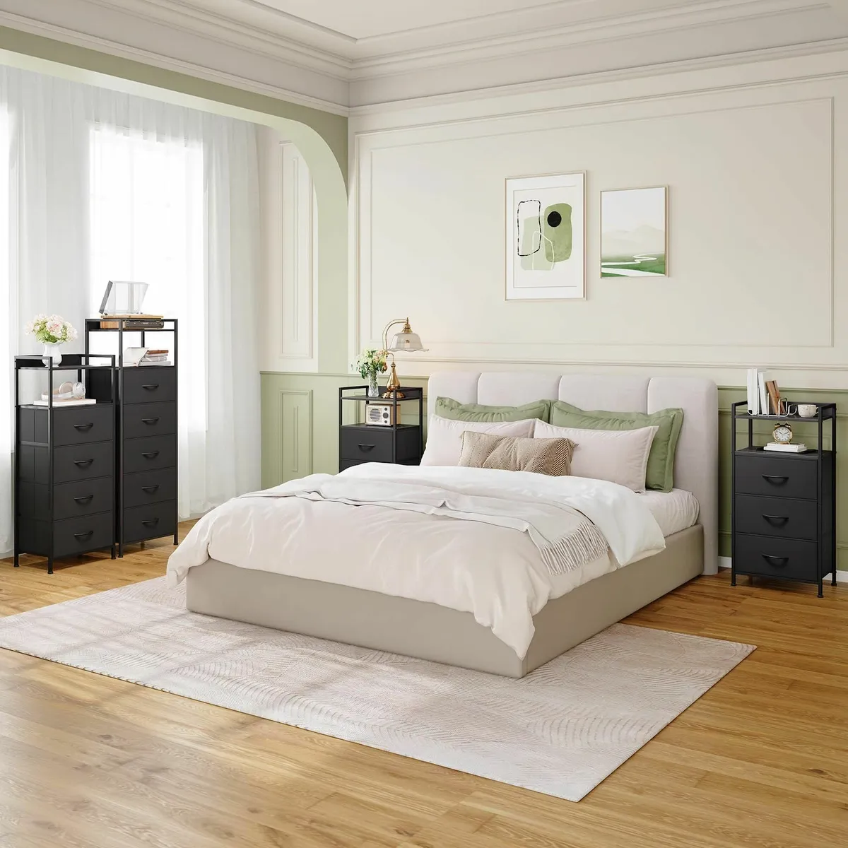 Tall Chest of Drawers for Bedroom with 5 Storage - Image 2