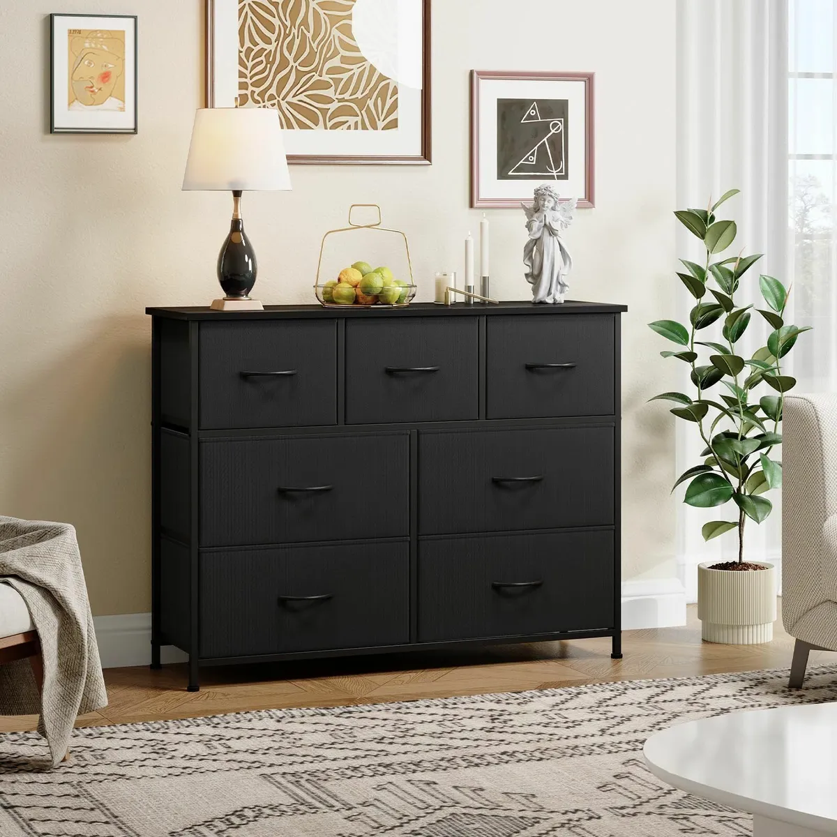 Chest of Drawers for Bedroom with 7 Wide Storage - Image 4