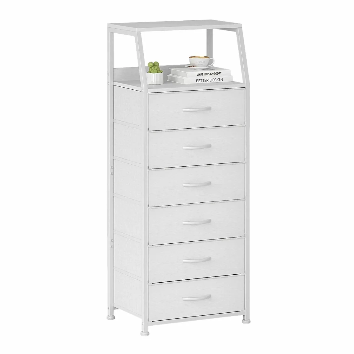 Chest of Drawers Bedroom with 6 Tall Fabric - Image 1