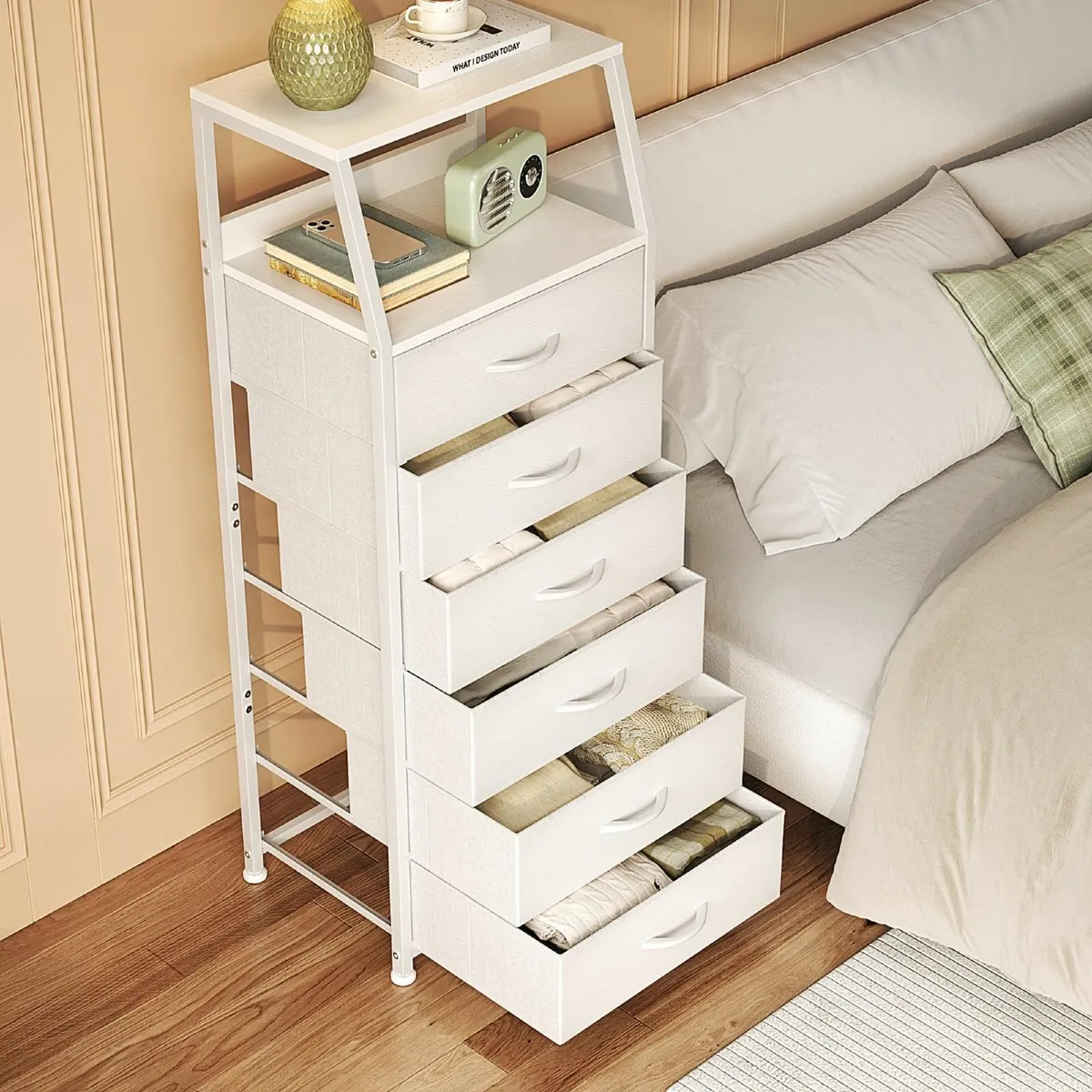 Chest of Drawers Bedroom with 6 Tall Fabric - Image 2