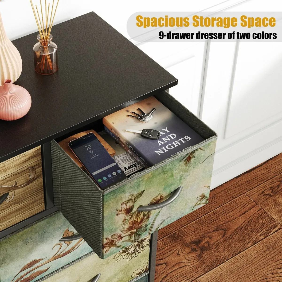 Chest of Drawers Bedroom with 9 Tall Fabric - Image 4