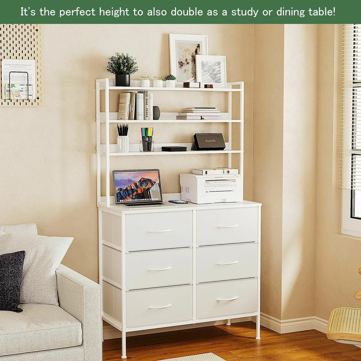 Bedroom Chest of Drawers 3-Tier Wooden Storage - Image 2