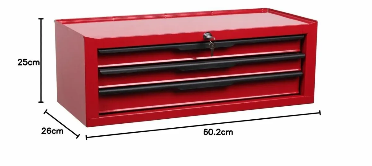 G301C3BBS - Durable 3-Drawer Tool Chest Red - Image 3