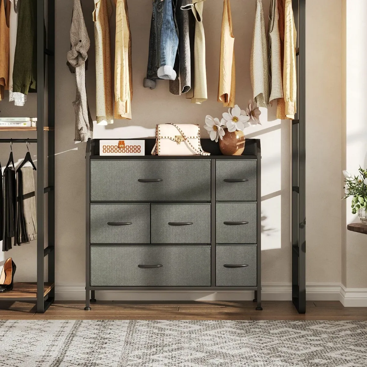 Chest of Drawers Storage Organizer Unit with 7 - Image 3