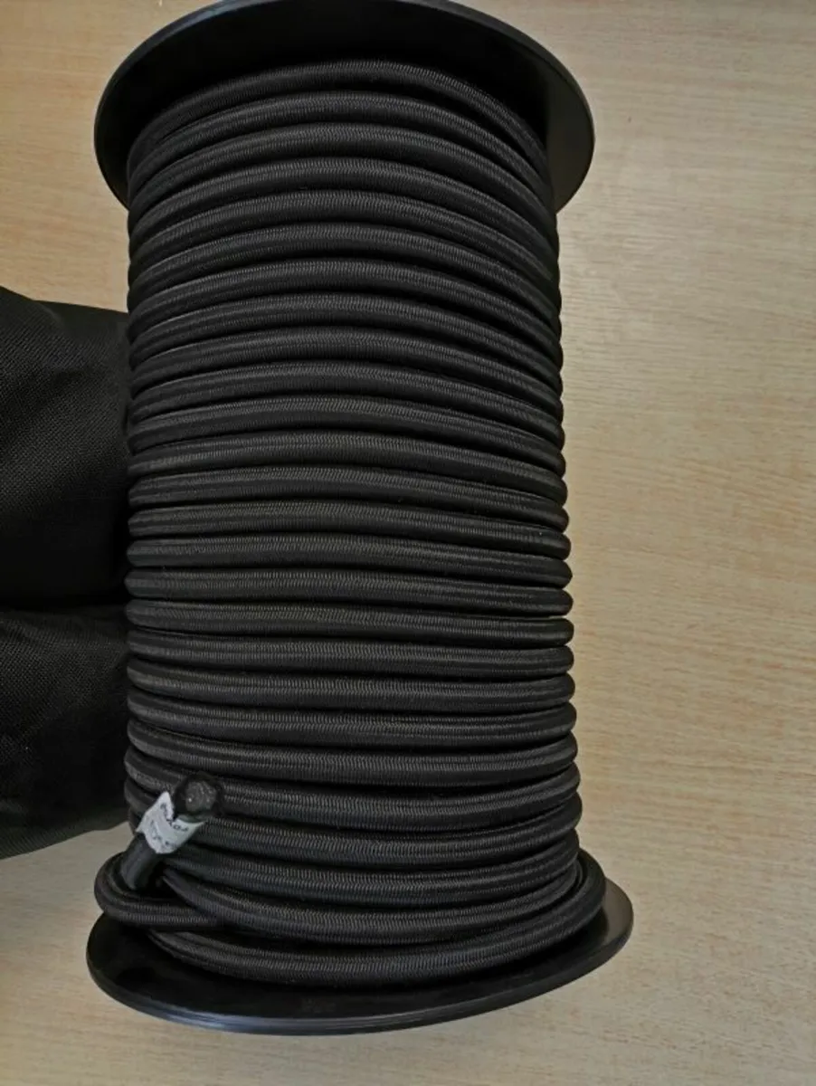 Elastic Shock Cord Bungee  10mm / 50m - Reel Black - Image 3