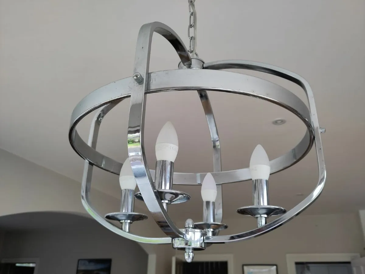 Statement chrome ceiling lamp - Image 1