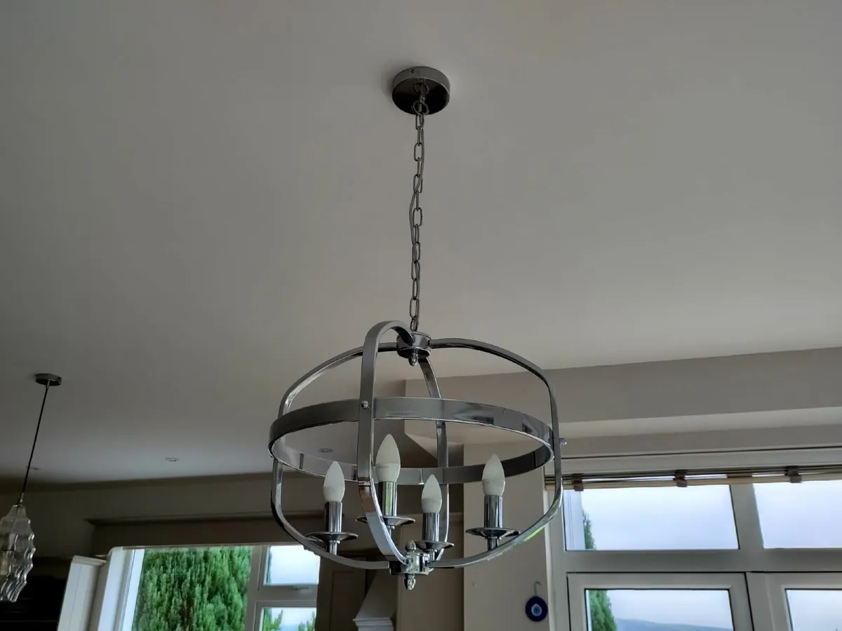 Statement chrome ceiling lamp - Image 2
