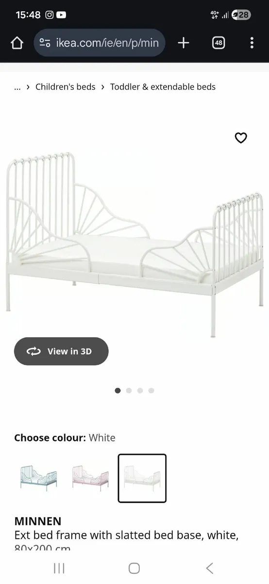 Childs extendable bed - Image 1