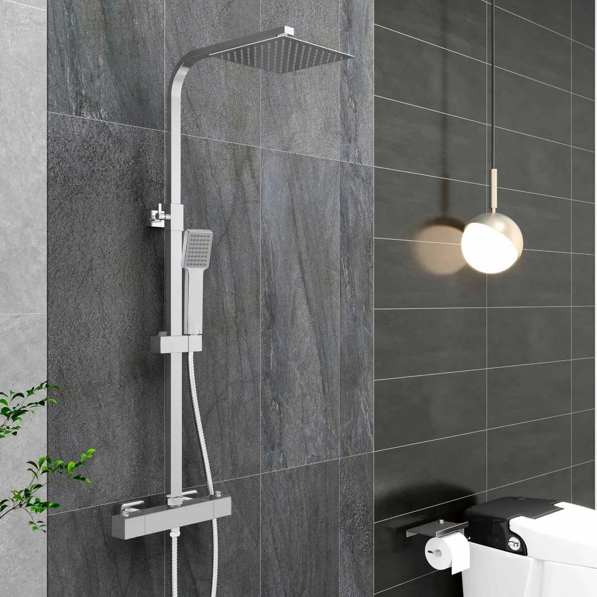 Thermostatic Shower Mixer Set - Exposed Square 8 - Image 3
