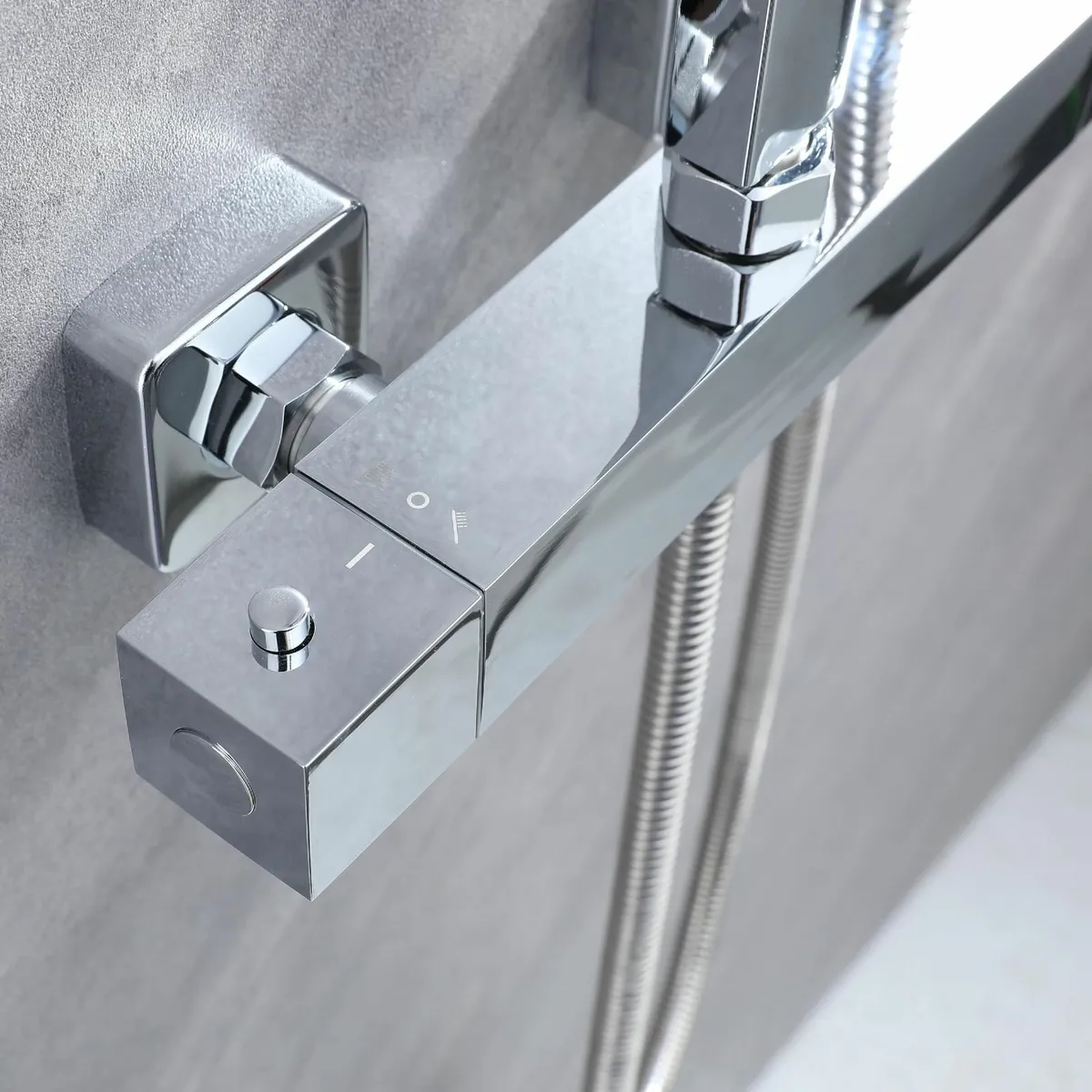 Thermostatic Shower Mixer Set - Exposed Square 8 - Image 4