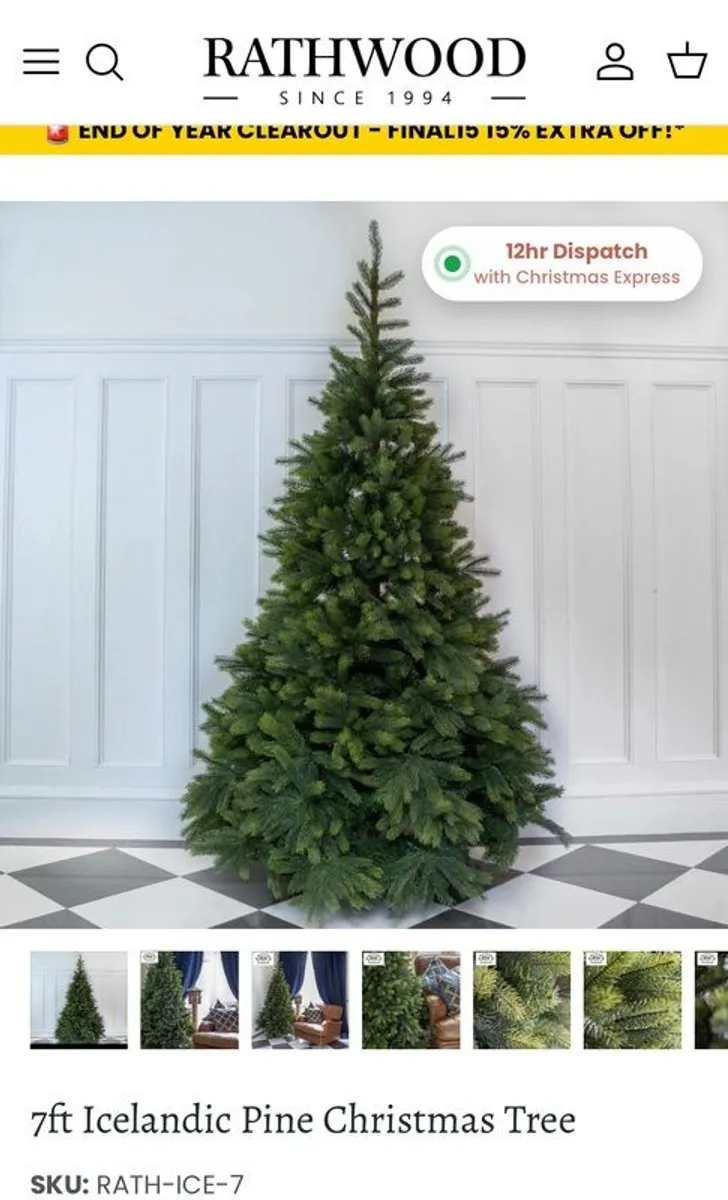 Very realistic 7ft Christmas tree - Image 1
