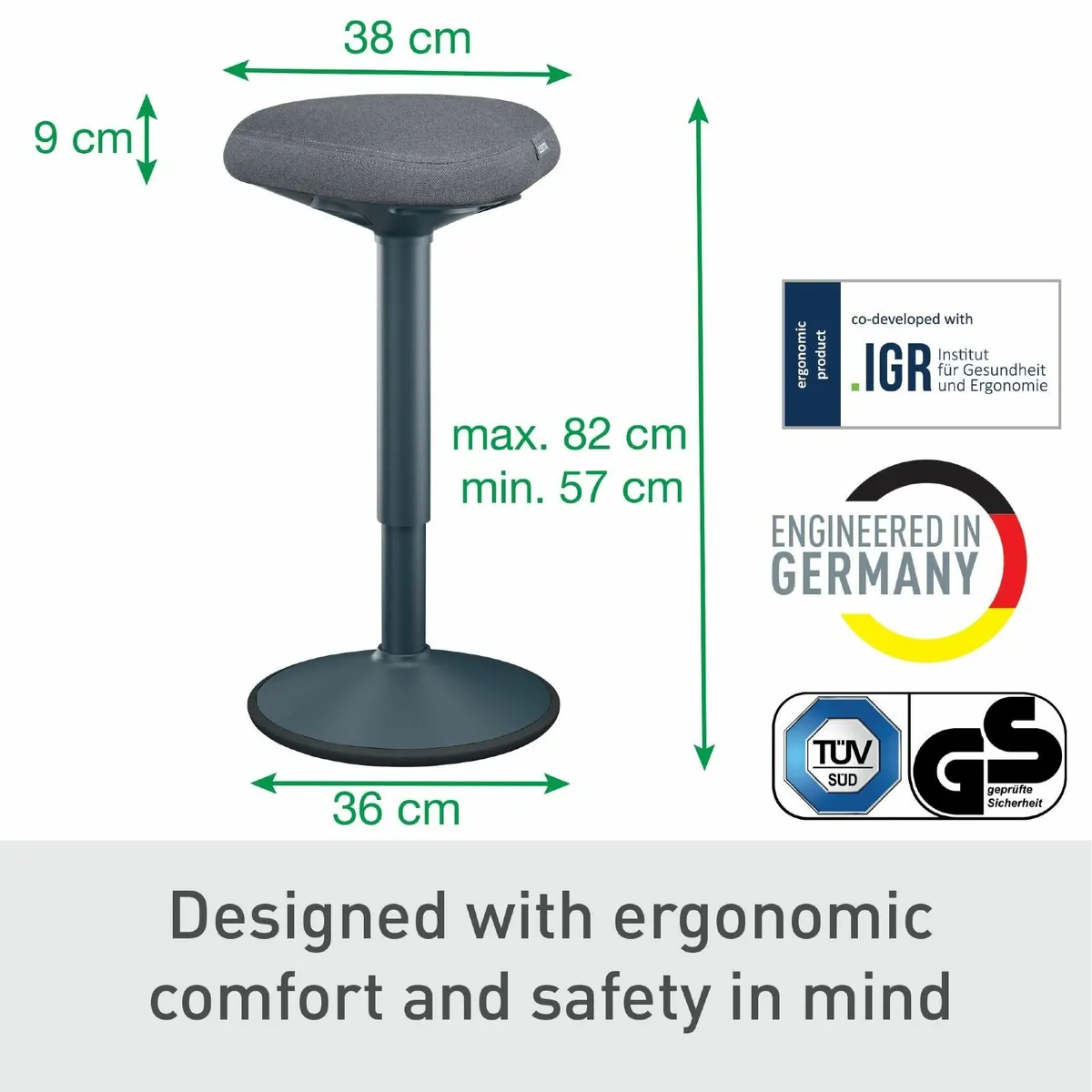 Ergo Active Standing Stool with Unique Dual - Image 2