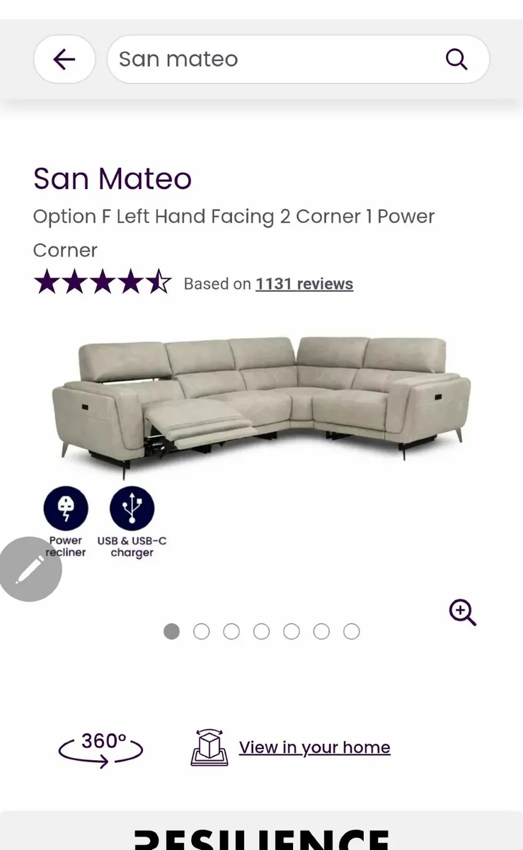 Dfs San mateo power corner sofa - Image 1